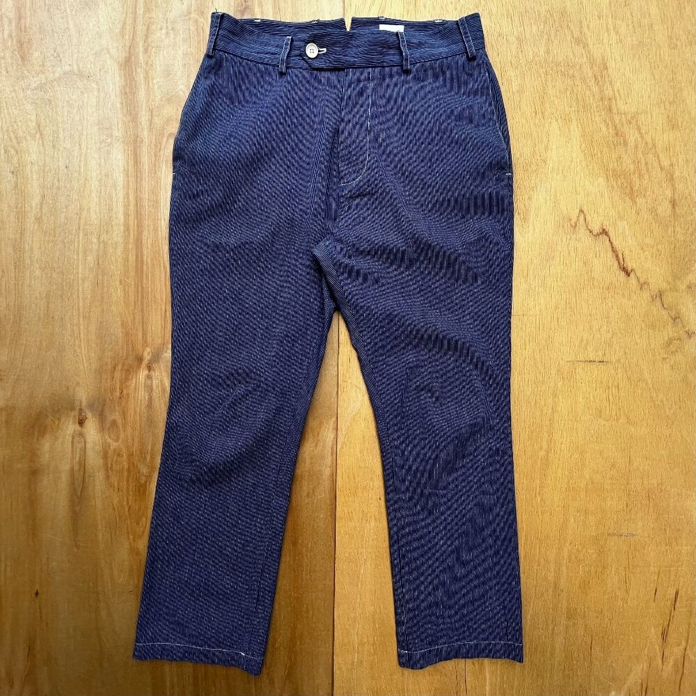 MAX ‘N CHESTER PIN STRIPED STRAIGHT LEG HIGH RISE WOMEN’S sz 32 PANTS
